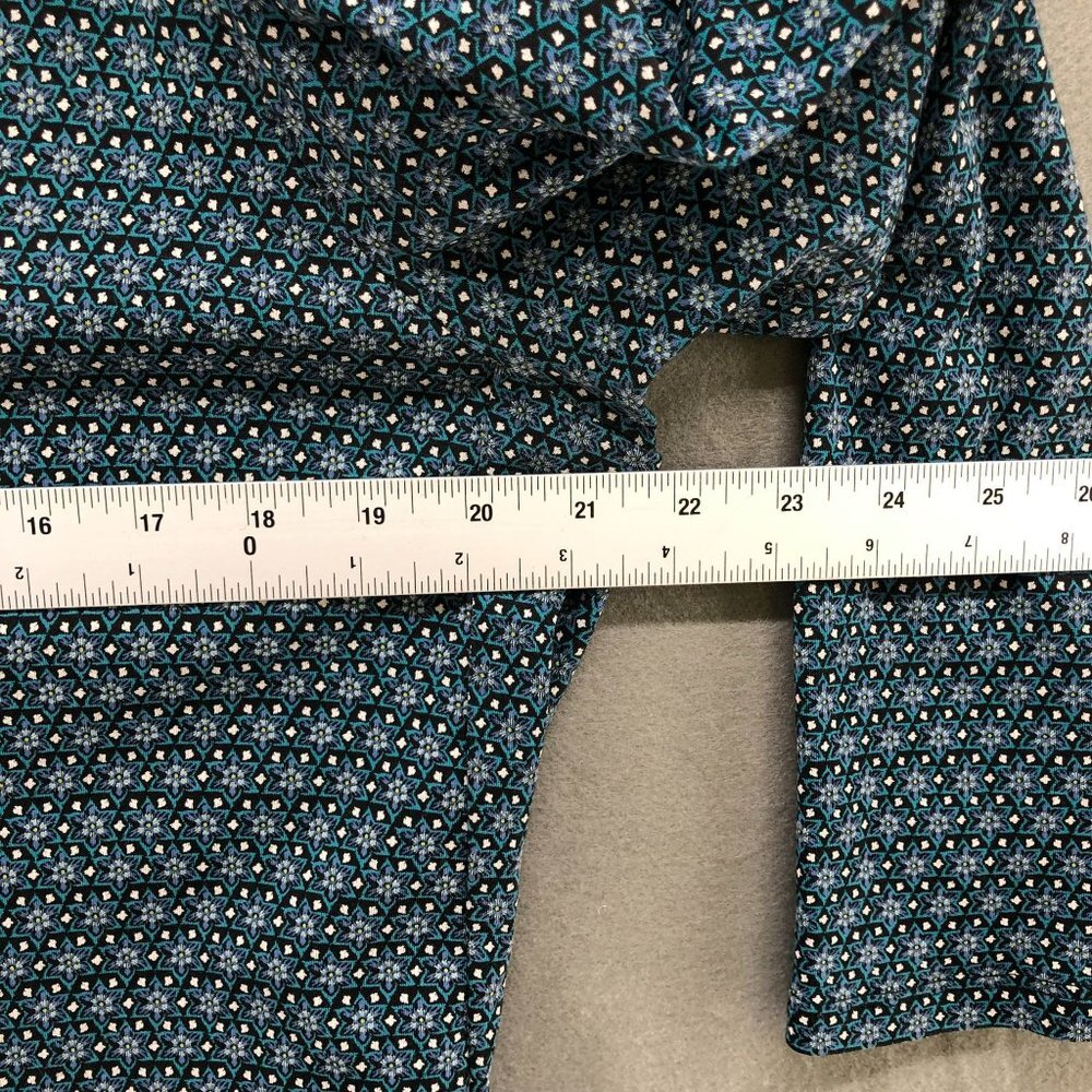 J. Jill Long Sleeve Top Womens Modal Blend Floral Blue Size Large L Crewneck - Picture 11 of 12